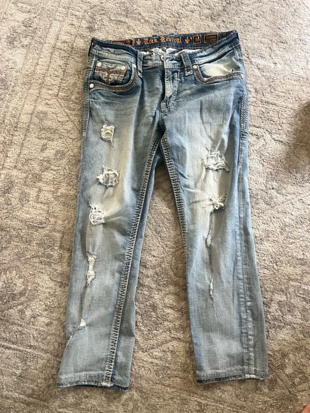 Rock Revival Women's Light Wash Distressed Skinny Jeans